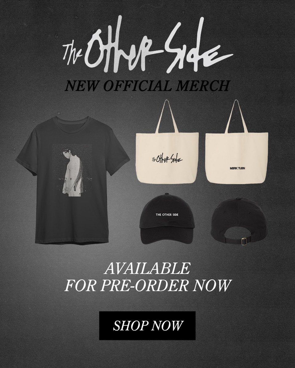 DNAmngmnt's tweet image. 🆕 TOUR MERCH🔥
Pre-order your items on the website now!

🔗 marktuan.store

#theotherside #faraway
#theothersidetour 
#MarkTuan #Mark 
#마크 #段宜恩 
@marktuan