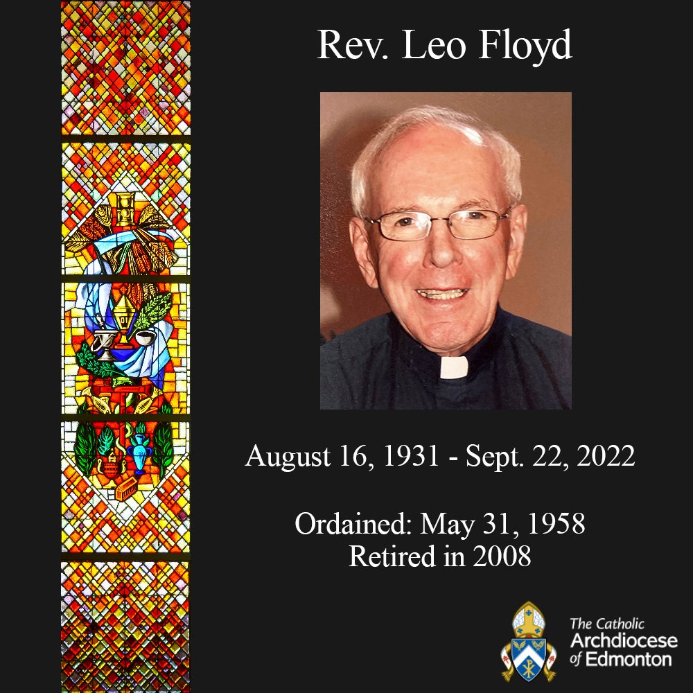 archedmonton's tweet photo. Fr. Leo Floyd, a longtime pastor in #FortSaskatchewan and #yeg, has died. He was 91. We pray for the repose of soul, and for his family.

https://t.co/SuCwFiU0kY https://t.co/4x9Xj293gZ