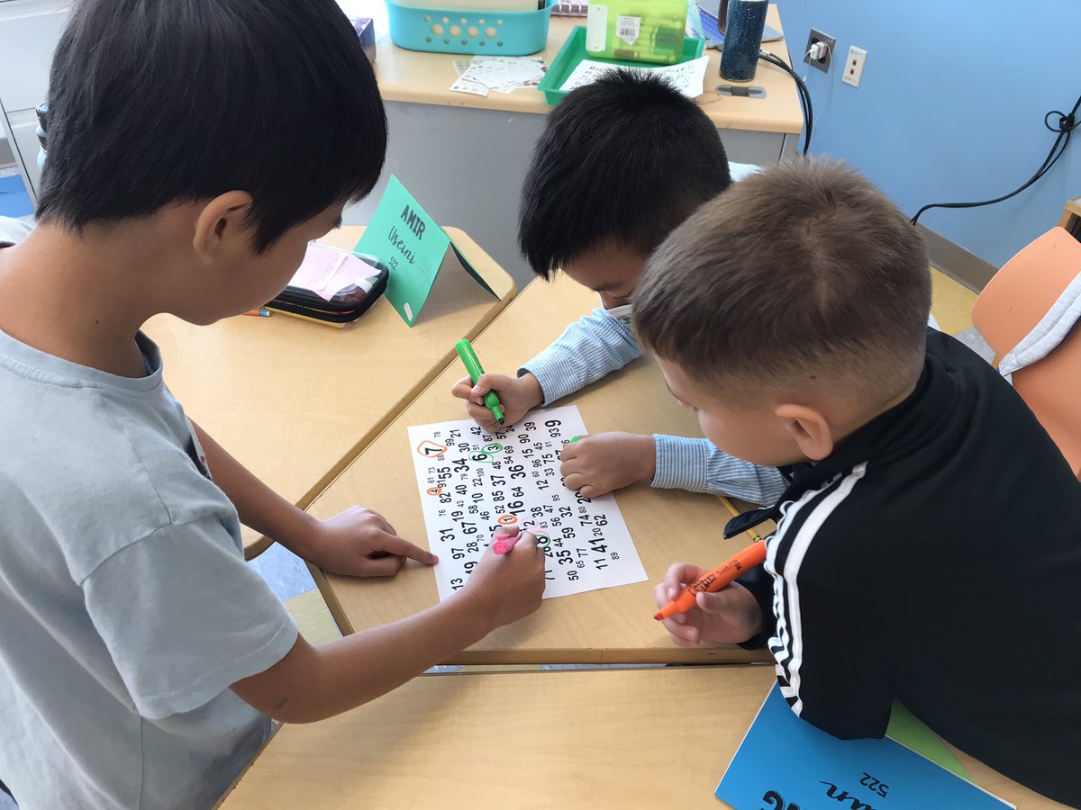 5mathadventures's tweet photo. Day 2 of 5th grade math encouraged teamwork and was the perfect springboard for developing group work norms. Thanks to @saravdwerf for sharing your #100number activity! I’ve been waiting so long to try it! #backtonormal @ps48r #theyreallydidntnoticeme #studentengagement https://t.co/cEcoHYODlJ