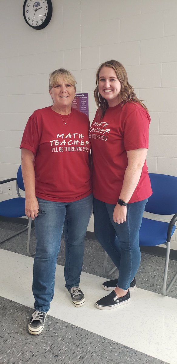 awix22's tweet photo. Twin math teachers (only one is a lot shorter and 3 decades okder).#homecomingweek @KMMS_Larsen https://t.co/m9jPfJRpQR