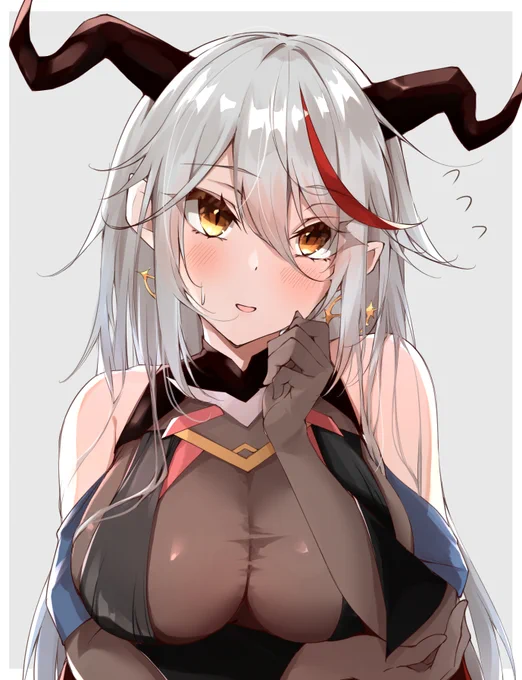#アズレン エーギル「ずっと釘付けにさせる気?ふふ、大きくでたものね…ま、まさか、本気!?」意外とお茶目なところが推せる…! 