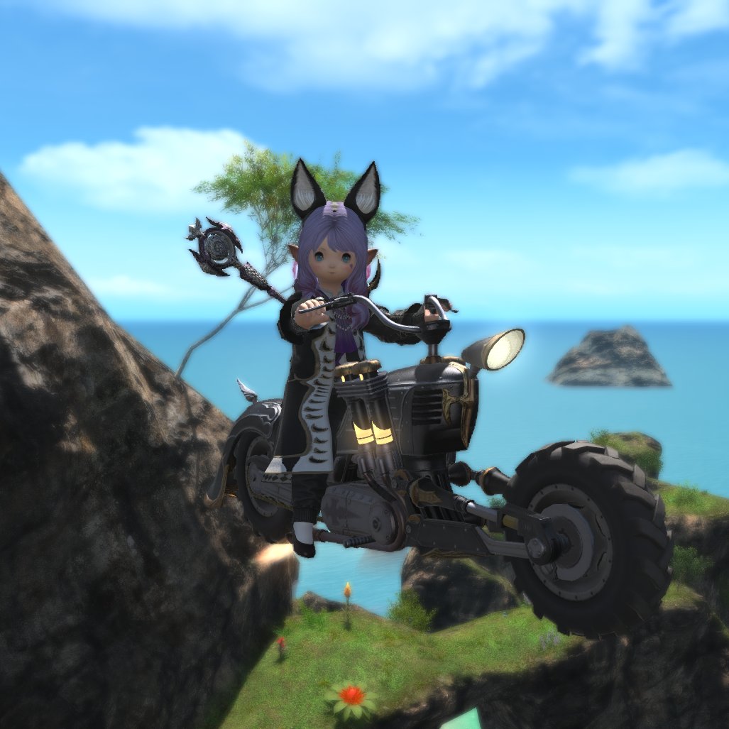 Midgettes's tweet image. My first Island Sanctuary mount! 

#FFXIV