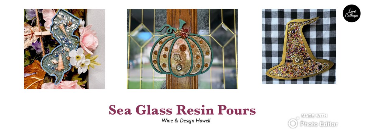 Halijoart's tweet image. Come to Wine &amp;amp; Design to make these gorgeous resin pieces!