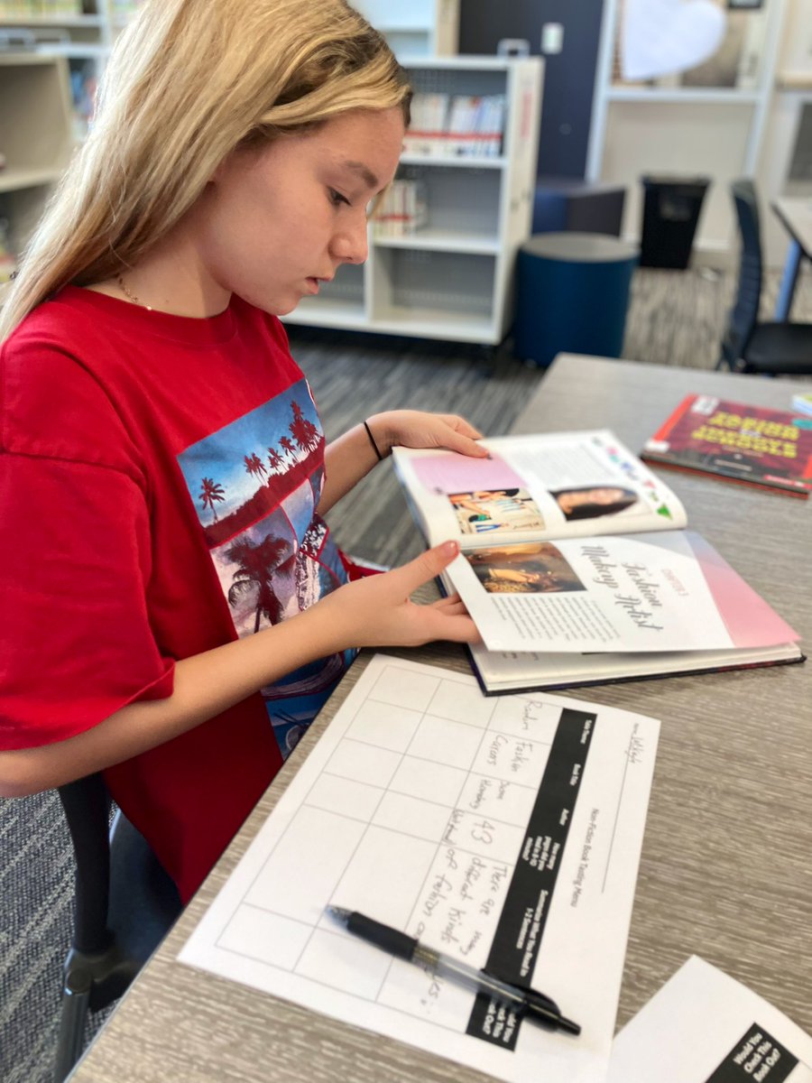 mk_marston's tweet photo. #HammHeroes 6th grade made a visit to the @hammelem library to kick off their research unit! Students explored different topics to help find their interests &amp; explained what made it interesting! #ItStartsHereRISD https://t.co/8J5YdPoxUK