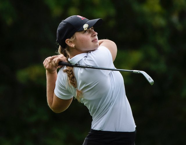 HamilltonGolf's tweet photo. Congrats to Kayla Johnson for being named 1st Team All GMC for the second year in a row!  What an honor and accomplishment!!  Charger Pride! https://t.co/kSS2Vwtd3g