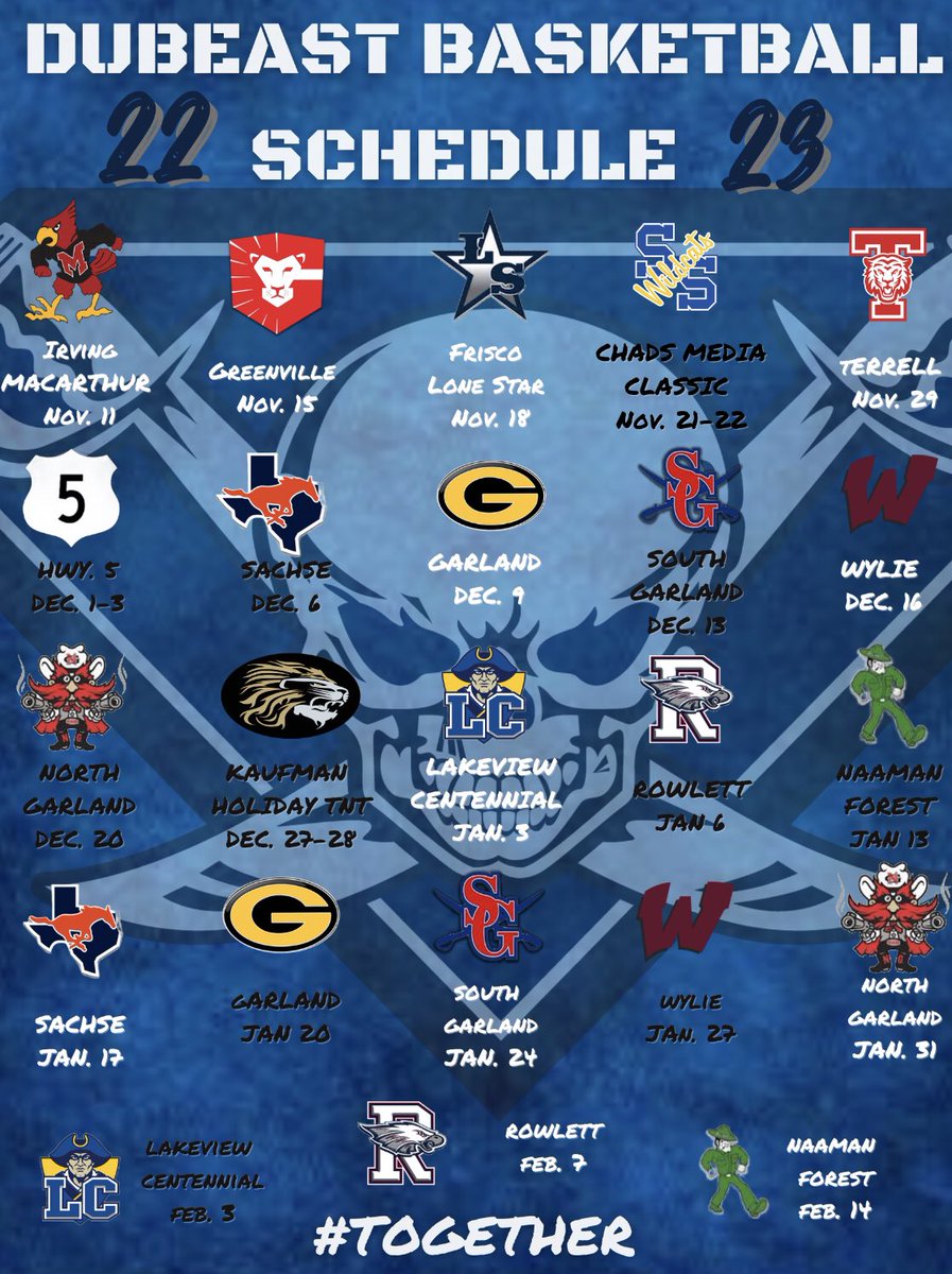 Schedule is set…come out and support #DUBeast Hoops! 
<a href="/WylieNews/">The Wylie News</a> <a href="/WEHS_Raiders/">WEHS_Raiders</a>