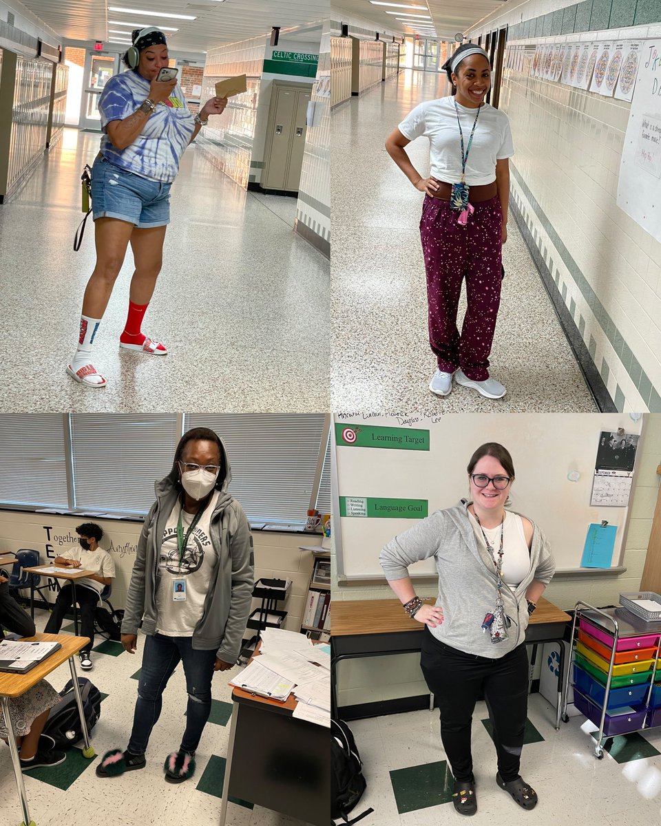 We went off today for dress like a student/teacher day 😂