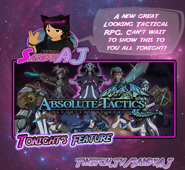 SillySandyAJ's tweet photo. Tonight we get to check out a new tactical based rpg.
#absolutetactics Hope you can drop by and check it out
Stream: https://t.co/blPC5uNqN4
Info: https://t.co/lkJ7l16uxP
#VtuberEn #VtuberUprising #Vtuber https://t.co/8IKl1hYLAn