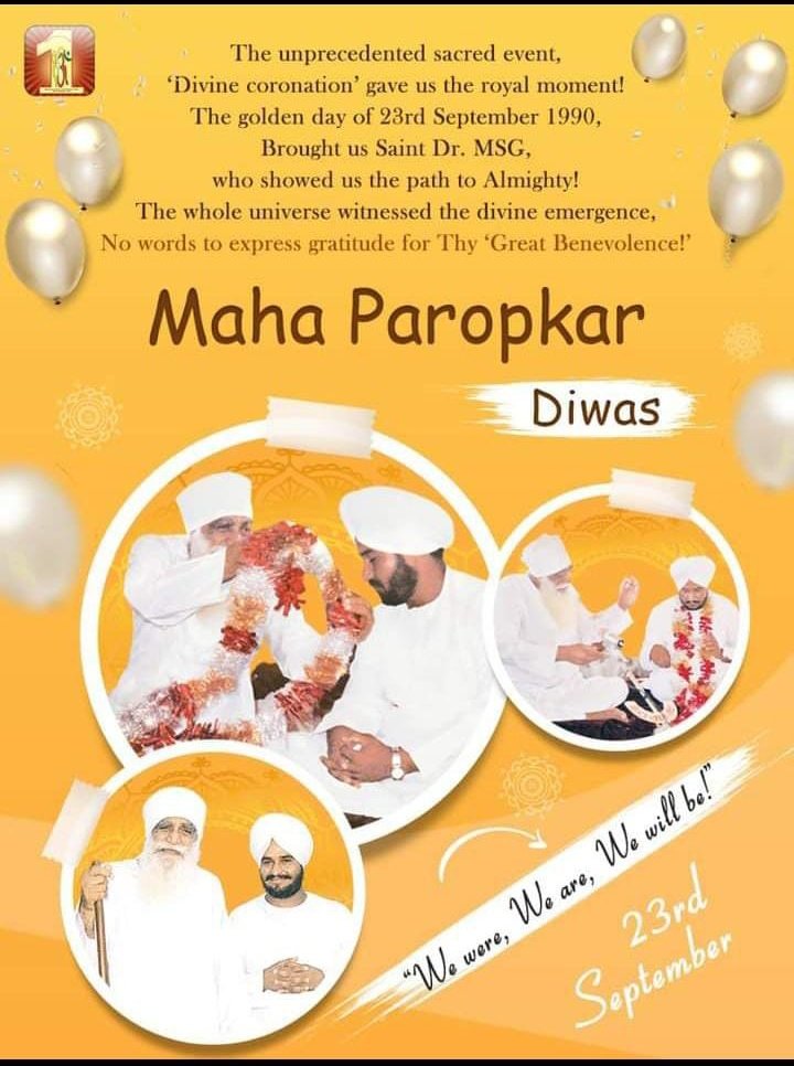 Sheetal__777's tweet photo. Heartiest congratulations to entire universe on the pious occasion of #GurugaddiDiwas Benevolence Day
Shah Satnam Ji declared Saint Gurmeet Ram Rahim Ji, the successor of Dera Sacha Sauda . No words enough to sum up he gratitude for Shah Satnam Ji https://t.co/rw4nxQM9pl