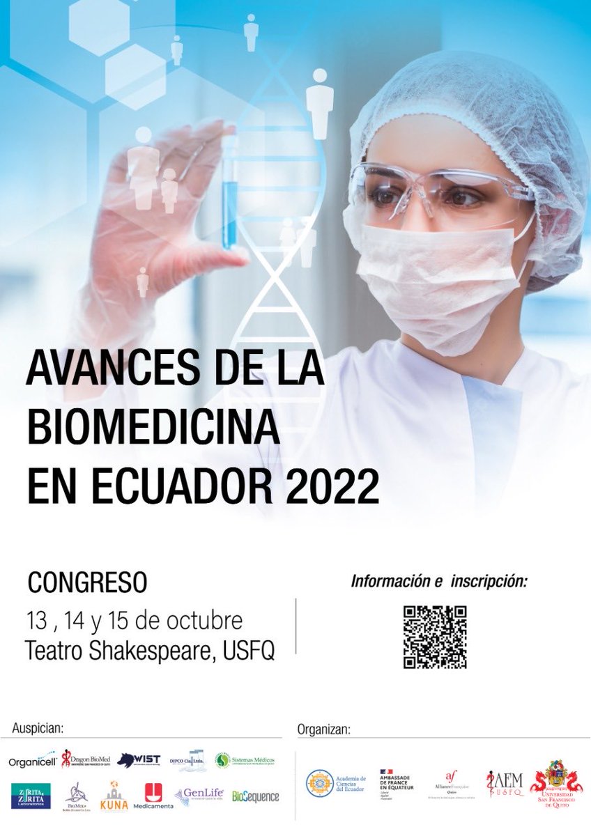 e_teran_ec's tweet photo. La biomedicina está un campo de amplia integración, no solo para las ciencias de la salud, sino tambien para las ingenierías y otras ciencias exactas … desde la @CienciasEcuador apoyamos esta iniciativa de @CaicedoLab y los invitamos a participar! No se quede sin tomar parte … https://t.co/PClNpNC2bJ