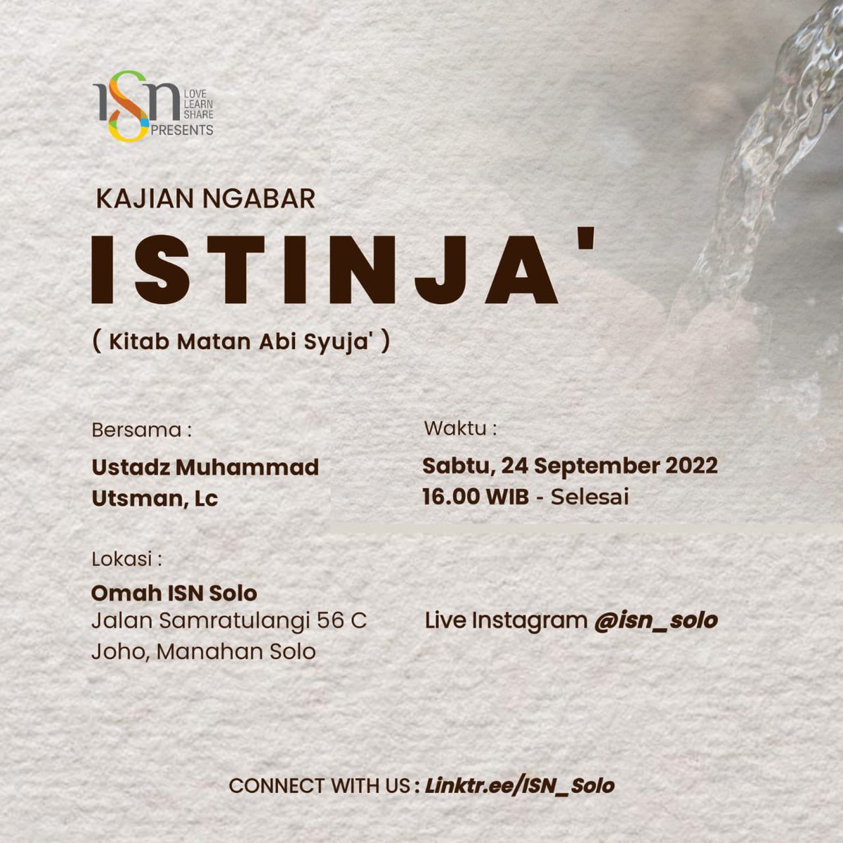 ISN_Solo's tweet photo. ✨ Kajian Ngabar (Ngaji Bareng) by ISN Solo ✨ https://t.co/Ou379DyhUn