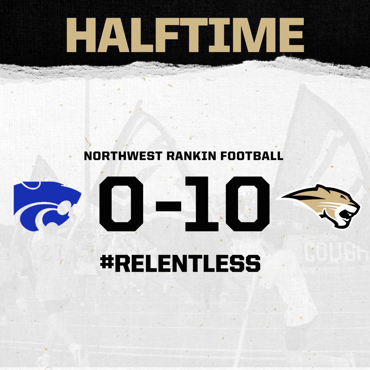 NWRCougars's tweet photo. Cougars are ahead at halftime. #gocougars #relentless #beatmeridian https://t.co/4L9U5qZVhQ