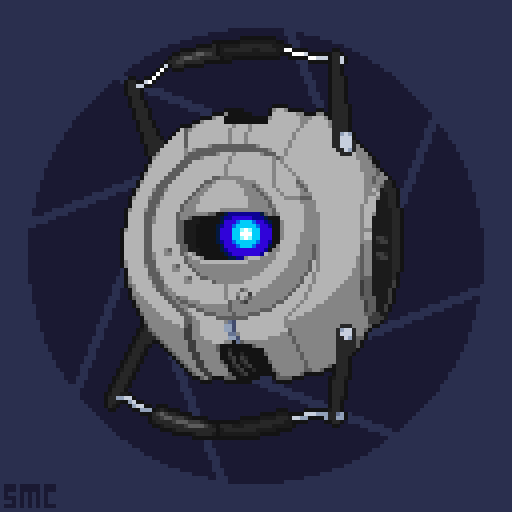 My favorite (and not at all traitorous) AI, Wheatley!!

<a href="/Pixel_Dailies/">Pixel Dailies</a> Day 14: #artificial
#pixel_art #pixel_dailies
