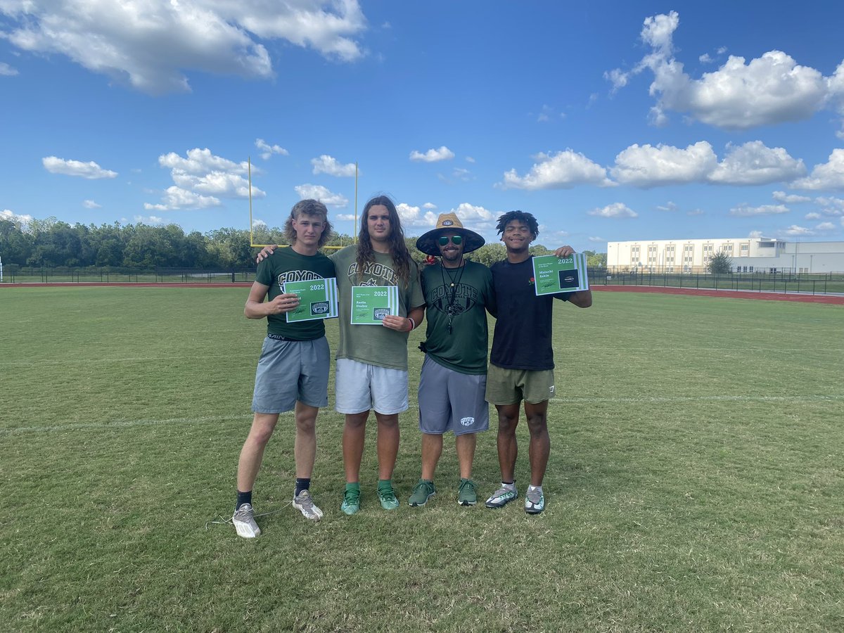 StayHowlin's tweet photo. Players of the week for WEEK 1 
Offense Malachi Askin
Defense Logan Falk
Special Teams Cameron Canard
Lineman Austin Slusher 
Preparation David Kirk 
@StayHowlin @CCHS_Sport https://t.co/GTkACL88ZU