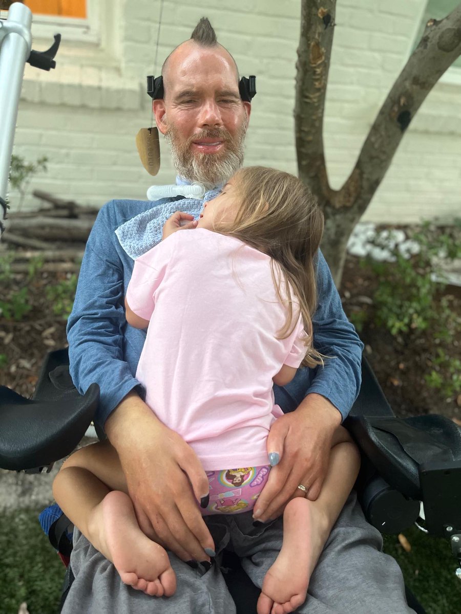 Pre ALS, I loved to hug people, pick them up &amp; tell them they are loved
Times have changed, but Love hasn't. Joyous tears.