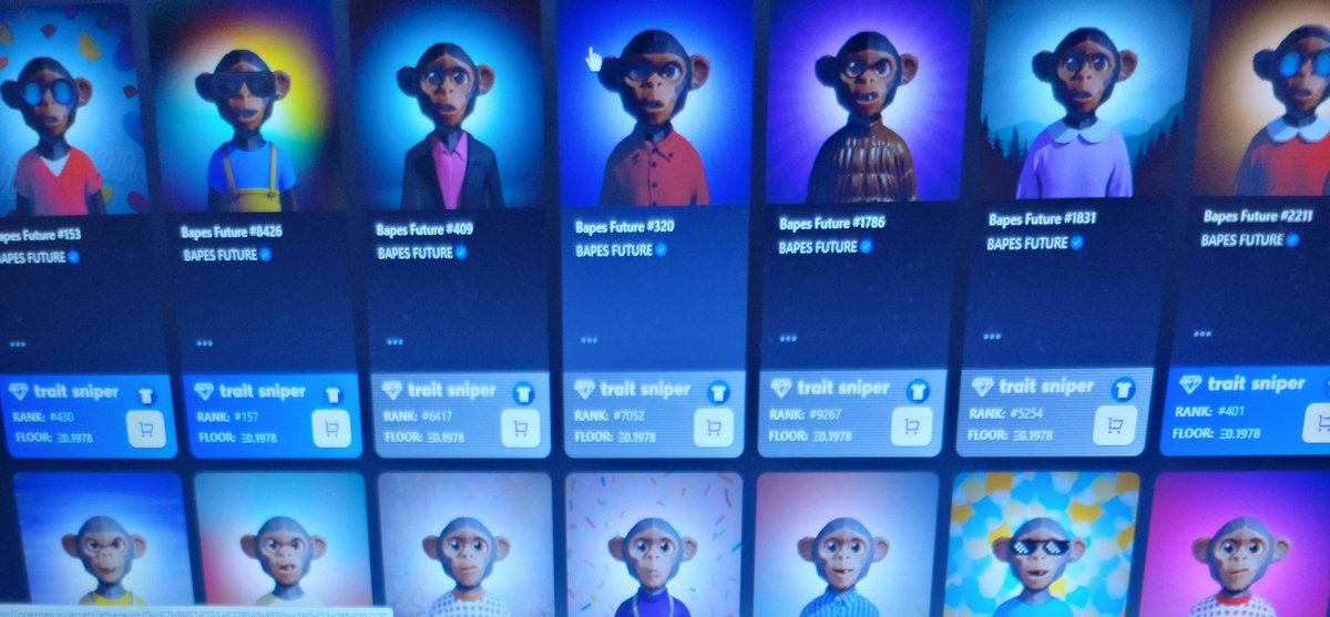 MitchDavie's tweet photo. Just had to add 21 more #BapesFuture to the squad!!!! @DaraDouglas @TFGmykL @thekngmoe @brianjesposito @bapesclan @cubexnft https://t.co/dRe1TmcE30