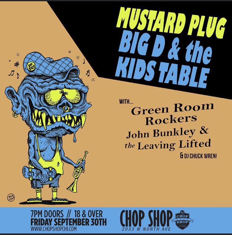 Chicago, we’re back on 9/30 with @Mustard_Plug and <a href="/BigDBoston/">Big D and the Kids Table</a>. You don’t want to miss this one!