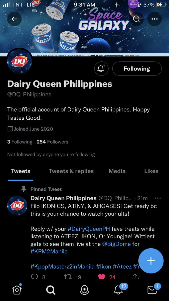 cloverharu_'s tweet photo. @DQ_Philippines @bigdome #DairyQueenPH all time fave the iKONIC CHOCOLATE ALMOND BLIZZARD 😋💙💗
Vibin' the LOVE SCENARIO by #iKON💗
#KPM2MANILA #KpopMasterz2inManila #iKON #Ateez https://t.co/EeLjPjVQ1W