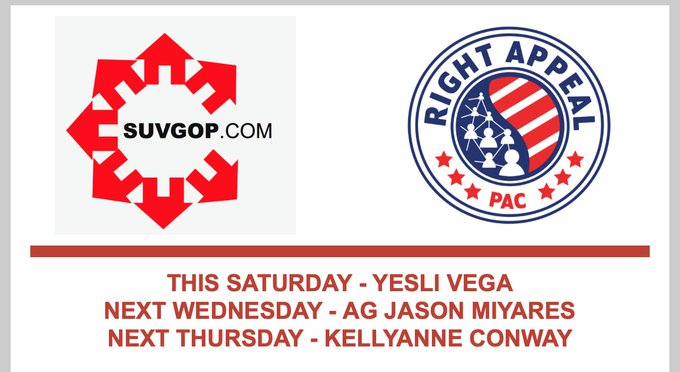 PWCGOP's tweet photo. Three Great #GOP Events Coming Up With @yestoyesli
AG @JasonMiyaresVA and Presidential Advisor Kellyanne Conway @KellyannePolls More info: https://t.co/hXp4ojdYq7 

#VA07 #VA10 #RPV #LeanRight https://t.co/S1lPUYGc96