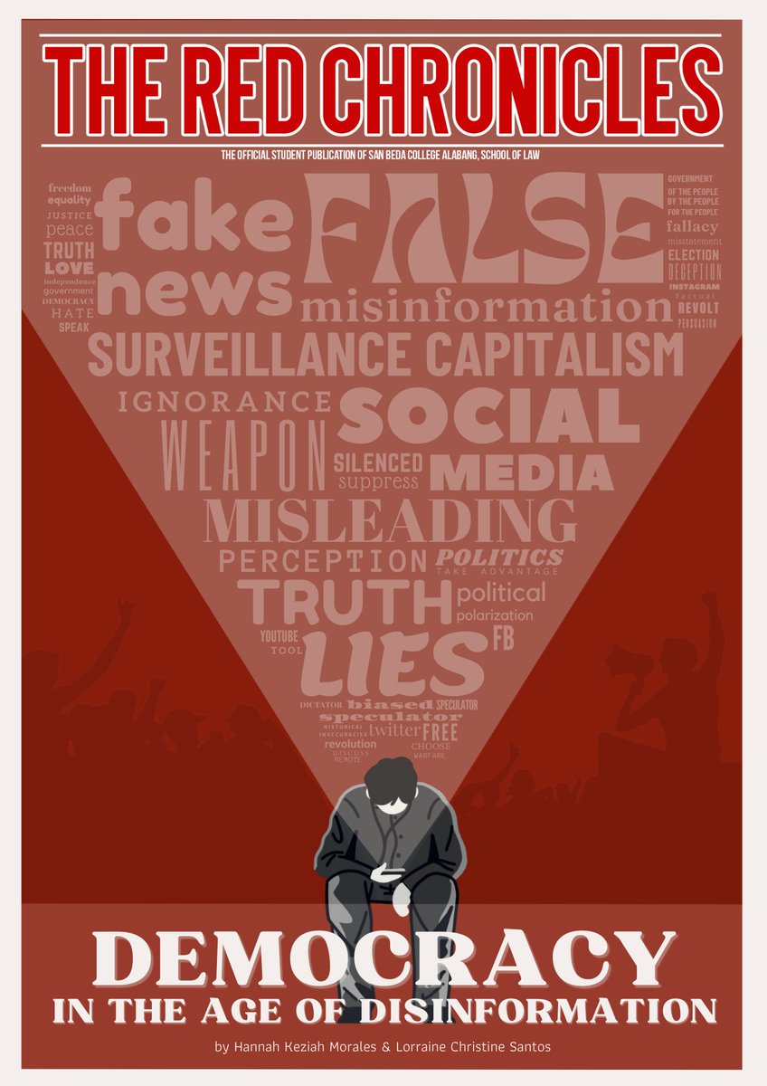 redchronicles_'s tweet photo. Read “Democracy in the Age of Disinformation” by Lorraine Santos and Hannah Morales as we navigate through just how much fake news has affected democracy and Philippine society. 

Article Link: https://t.co/U3Mnwzbz12 https://t.co/8wNP6yut81