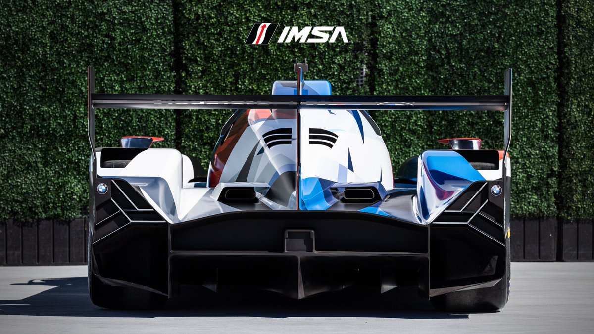 IMSA's tweet photo. .@BMWMotorsport unveiled the stunning BMW M Hybrid V8 in its race livery at the Petersen Museum in Los Angeles. It will make its racing debut at the @Rolex24Hours  at Daytona in January, 2023.

#IMSA | #BMW | #BMWHybrid https://t.co/9Z07Yhqh8o