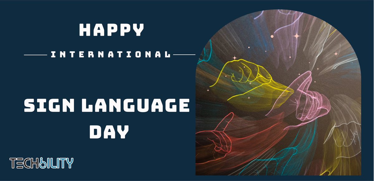 tech_bility's tweet photo. Happy International Day of Sign Language!
#InternationalDayofSignLanguages #SignLanguageDay #HumanRights #SignLanguage #SignLanguageDay2022 #InternationalSignLanguageDay2022 https://t.co/txXbvj3P9p