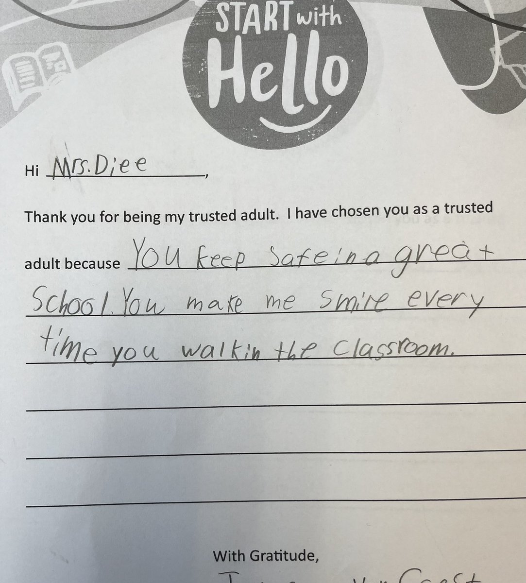 LyncrestSchool's tweet photo. This week’s activities: Difference Day - Wednesday Green and Promise - Thank a Trusted Adult Thursday!  #StartWithHelloWeek #lyncreststars @sandyhook https://t.co/aaFwn02GJb