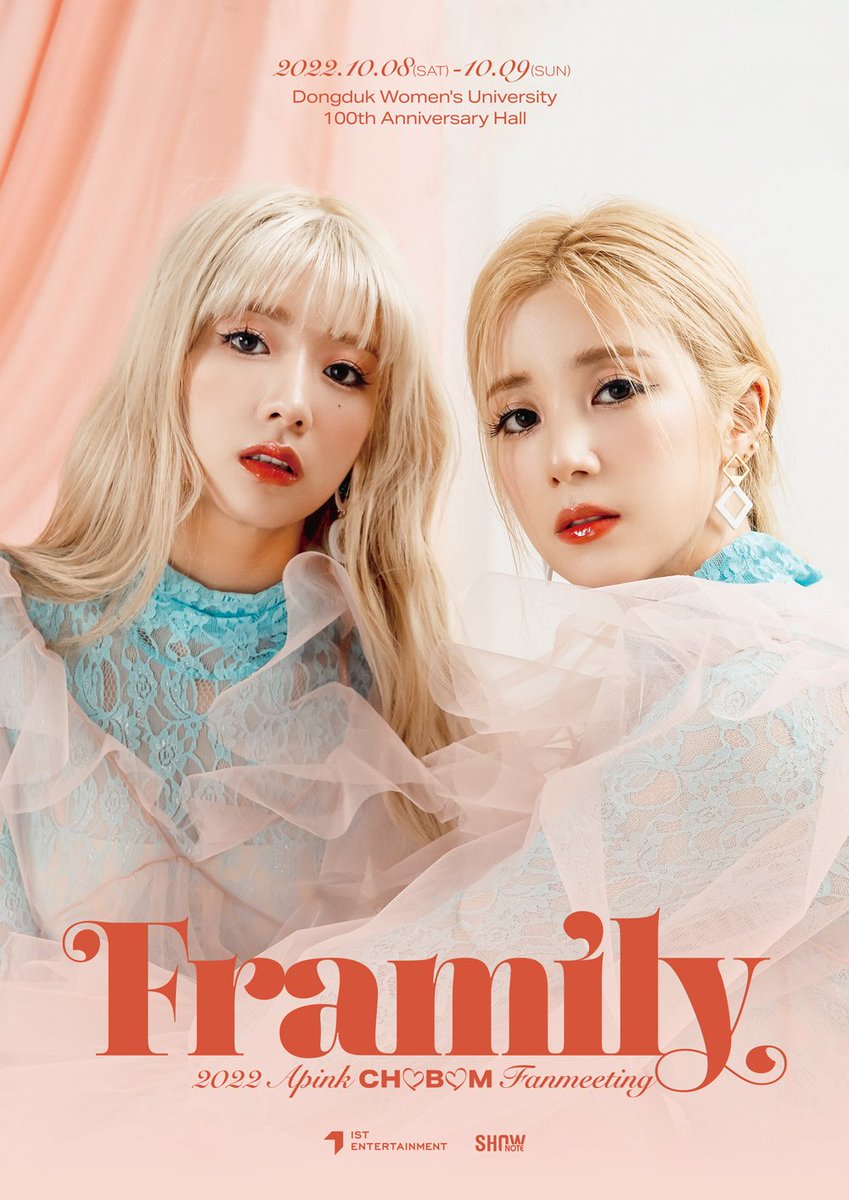 kpopurchase_my's tweet photo. [wts/purchasing service/ Malaysia] 🇲🇾 

2022 APINK CHOBOM fanmeeting 'FRAMILY'

9/10/2022 Sun 4pm

Dm for more info 💖

#Apink #에이핑크 #pasarapink @PasarApink https://t.co/mdsrHYTxdy