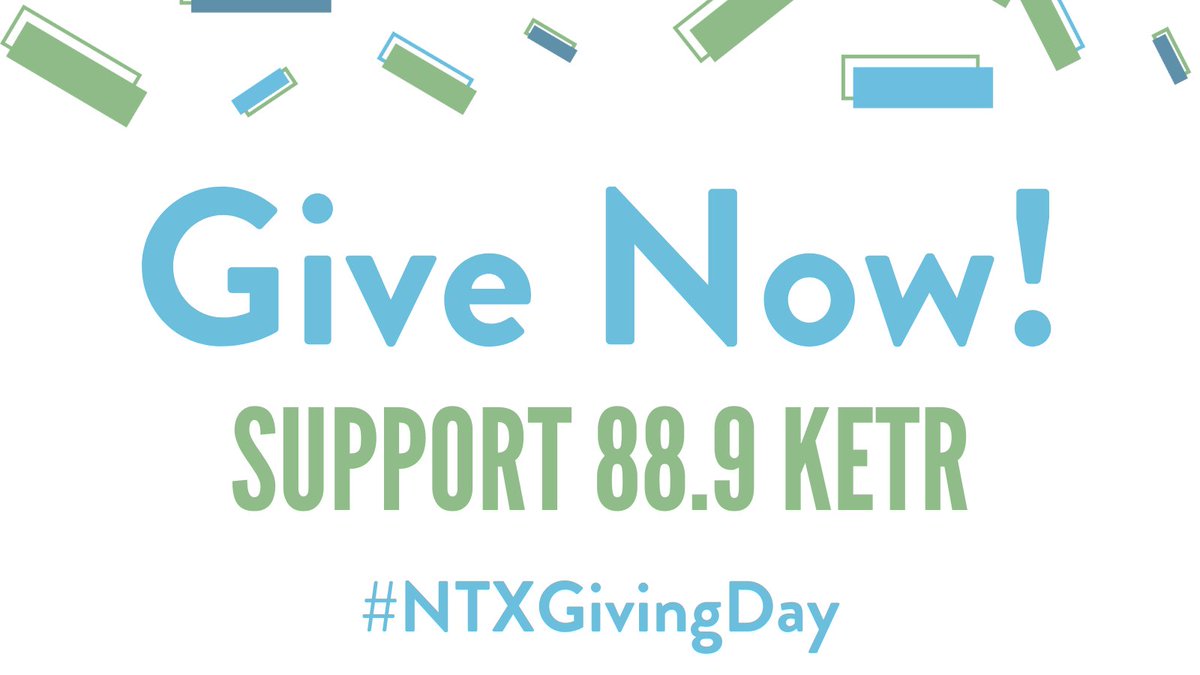 ketrradio's tweet photo. Less than 3 hours left! If you haven't had a chance to donate to KETR today on #NTXGivingDay, make a quick contribution to support the public radio you love. Your gift will be stretched and amplified with bonus funds raised by @CFTexas, today only! Donate: https://t.co/HPXsSELbDc https://t.co/K1mLUzrQqT