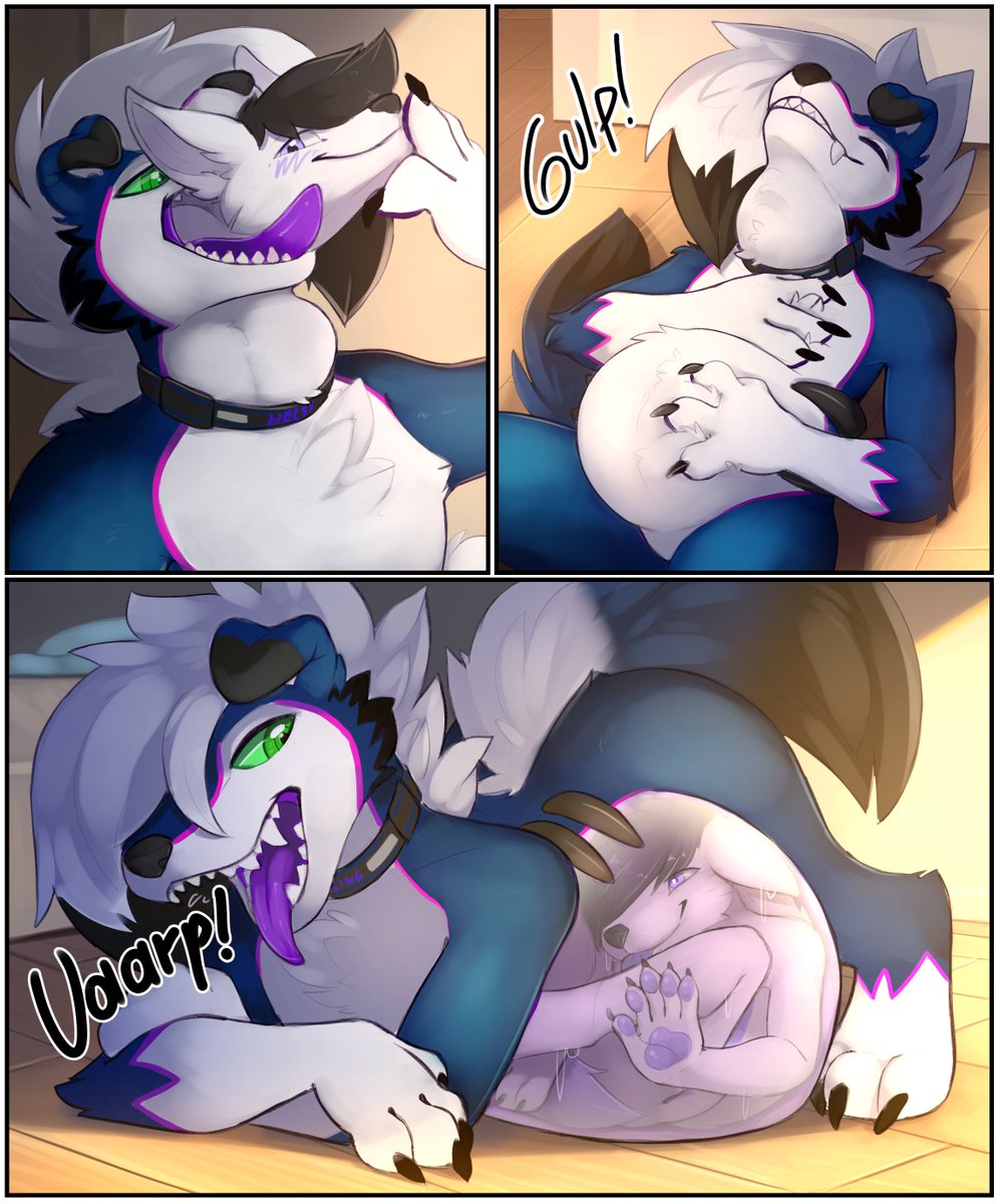 DergDomi's tweet photo. CW: Vore
For @Blu_Gigabite and @RRComely 

Just two friends wanting to share a bed even closer https://t.co/LLd0Jk1I9j