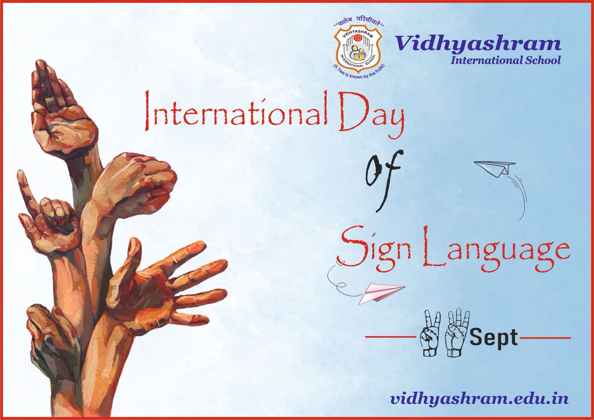 VidhyashramJodh's tweet photo. INTERNATIONAL DAY OF SIGN LANGUAGE
#InternationalDayofSignLanguage #deaf #InternationalSignLanguageDay #disability #awareness #signlanguage #VidhyashramInternationalSchool #vidhyashramschool #bestschoolsofrajasthan #vidhyashram #bestschoolofjodhpur #admissionsopen2022_23 https://t.co/tNQV2nEA42
