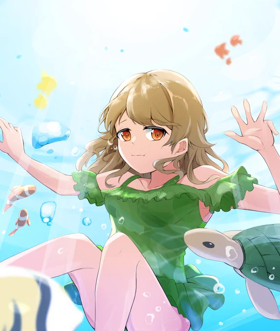 アイコンにするくらいには未だに好き#夏が終わりそうだし今年描いた水着絵を貼ろう 