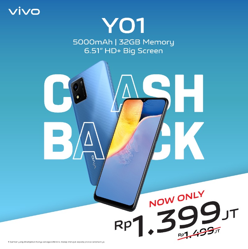 vivo_indonesia's tweet photo. Nikmat mana lagi yang vivolks bisa lewatkan! Dapet cashback spesial 100 ribu setiap pembelian #vivoY01 ๐. Serbu promonya sekarang disini ๐๐ป.
Coba mention temen kalian yang gercep banget kalo ada promo! #AllFunInOne