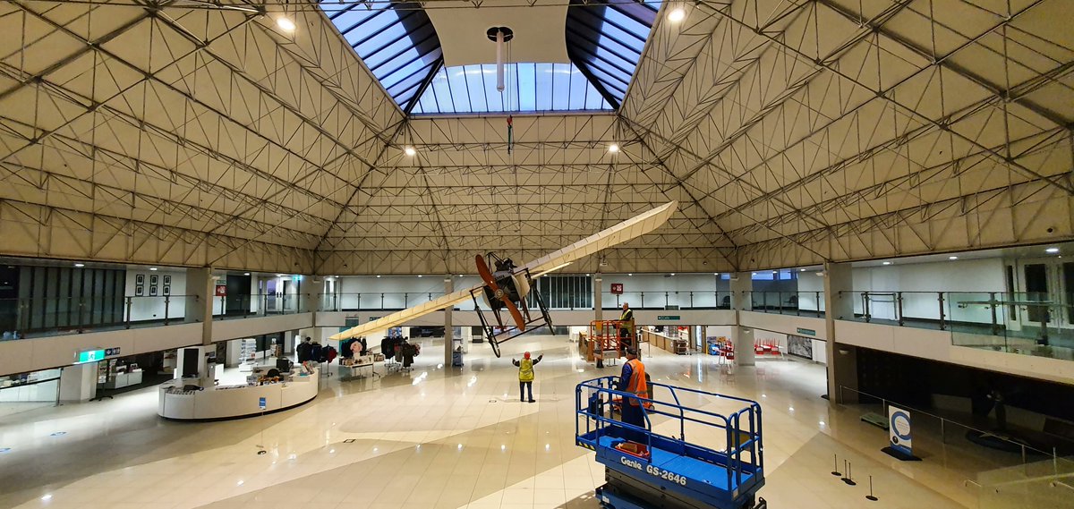Visitors to the Air Force Museum are now greeted by a new aircraft installation, soaring above their heads in the Atrium.  

Want to find out more about the process? Read our latest blog here ▶️ buff.ly/3y8xzHh 

#AirForceMuseumNZ #bleriot #planespotting

📷: AFM