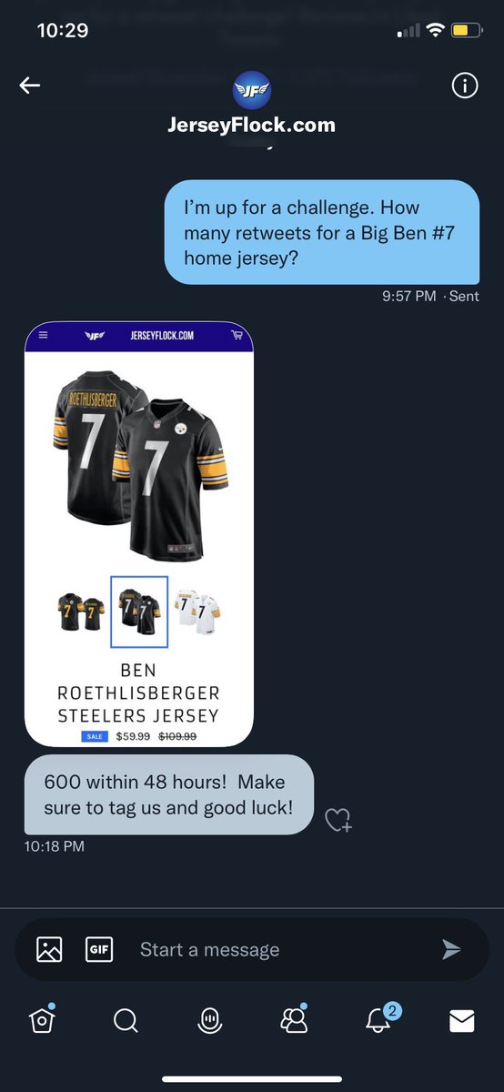 BearFuscoGG's tweet photo. I accept the challenge! Help me win this jersey! @steelers @JerseyFlock @Steelersdepot https://t.co/gKmjkdX07f