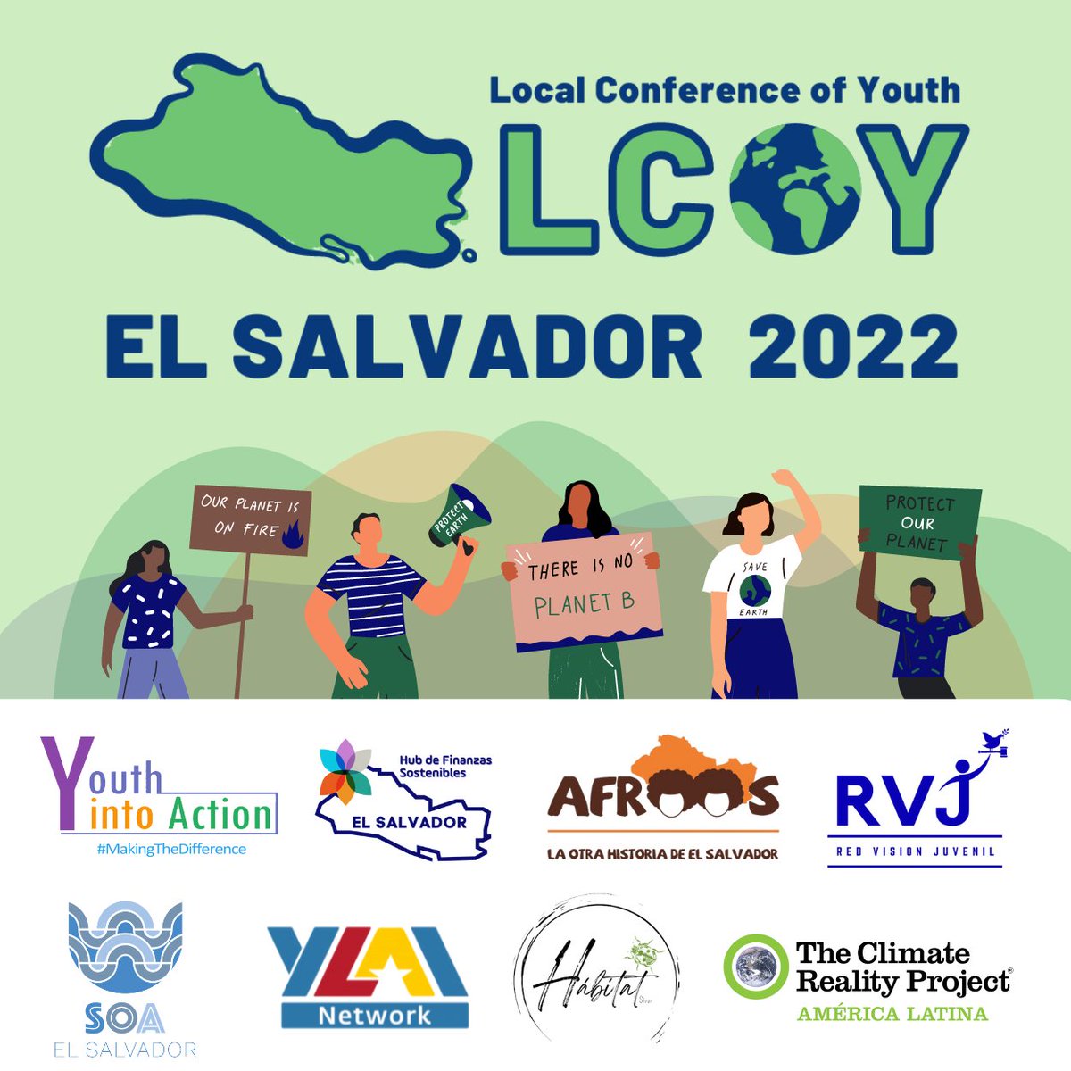 HubFSsv's tweet photo. 📣 Se aproxima la #LCOYESA2022 🇸🇻, la conferencia local de jóvenes por el clima promovida desde YOUNGO, el equipo que funciona como la voz oficial de la juventud de todo el mundo en las negociaciones climáticas de las Naciones Unidas. 🌎🇺🇳 https://t.co/PpIYvtMDyU