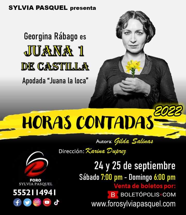 ForoPasquel's tweet photo. Este fin de semana en #HorasContadas presentamos a #Juanalaloca
Boletos ya disponibles por @boletopolis y https://t.co/AbKCX7Q7gf https://t.co/KGCMAojNrD