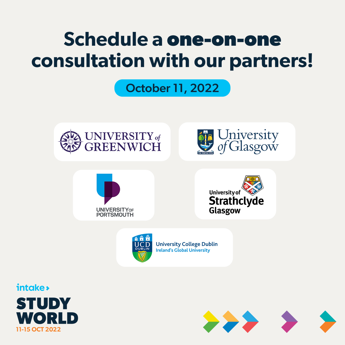 TOMCATust's tweet photo. Learn more about studying abroad with Study World’s 25 partner universities! Get ready to meet them online and for free by registering through this link: https://t.co/KNgxlwvE1L
#WhateverIntakes #Intake #TheFutureInYou #StudyWorld https://t.co/UXV24Ndzvh