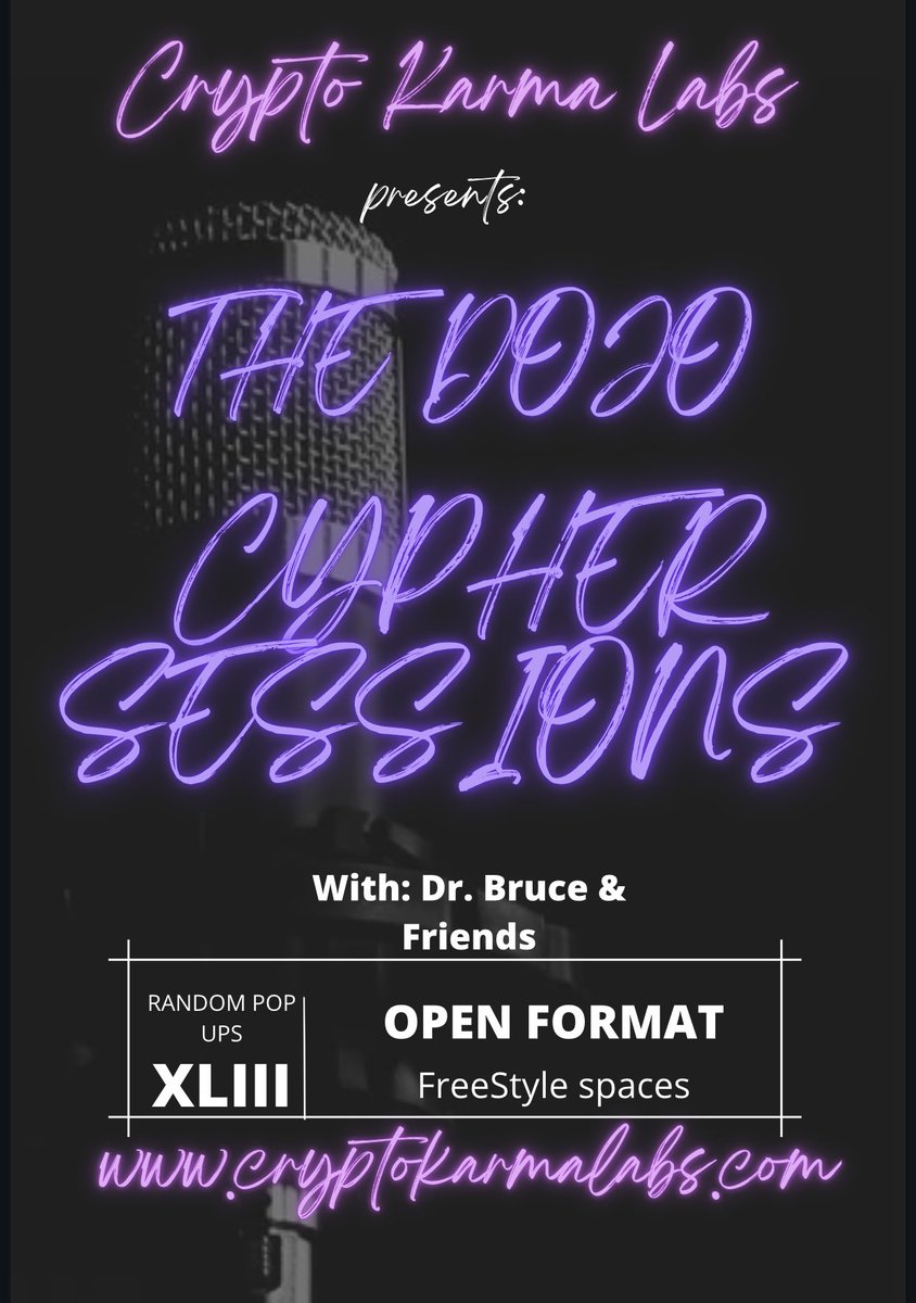 badkarma617's tweet photo. The Dojo is open!
#Freestyle #OpenMic #CypherSessions
https://t.co/Nltlq2NFap https://t.co/xcgyNoAlK6