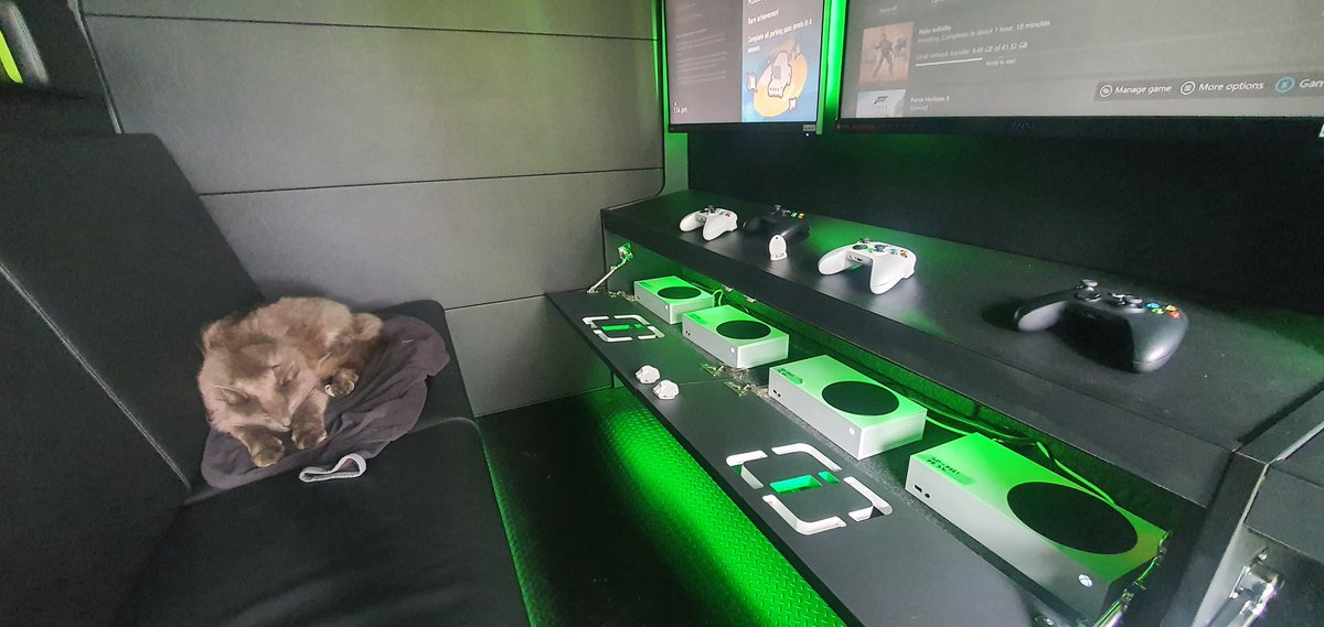 Friday preparation for another big weekend with the gaming van, all powered by XBOX.
Bowser approves of the plush custom seating!
<a href="/XboxANZ/">Xbox ANZ</a> <a href="/LogitechG_ANZ/">Logitech G ANZ</a> <a href="/TCL_Electronics/">TCL Electronics Aus</a> 
#gaming #XboxSeriesS #pingzero