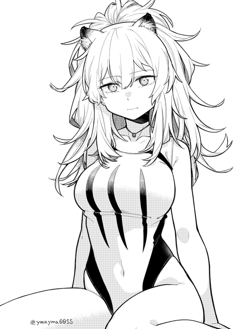 競泳水着姿のシージ #アークナイツ 