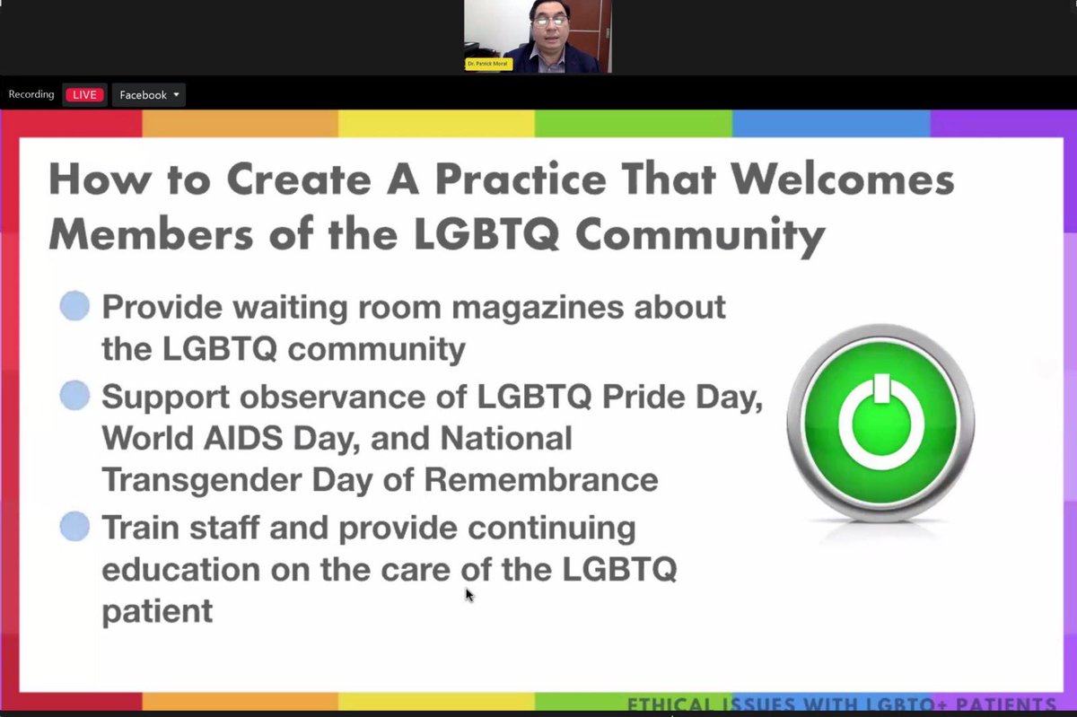 nikkipayyy's tweet photo. Doctors and all professions: How to create a practice that WELCOMES members of the LGBTQ community
β
Simple practical ways to show your support and to welcome ALL your patients!
β Dr @ericmoral
#IMpowered2022 #LGBTQ #medicine #respect https://t.co/8vu4xXUN1M