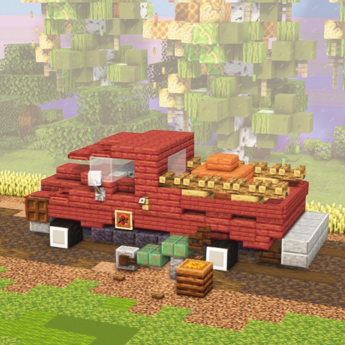 Blaze8516's tweet photo. 22/9/22
A red truck to celebrate the first day of autumn
It features trees, a muddy road, a wheelbarrow, and more…
The attached teeet features additional images and server join info to see it in game.
#minecraft #minecraftvehicles https://t.co/7JW32da2IN