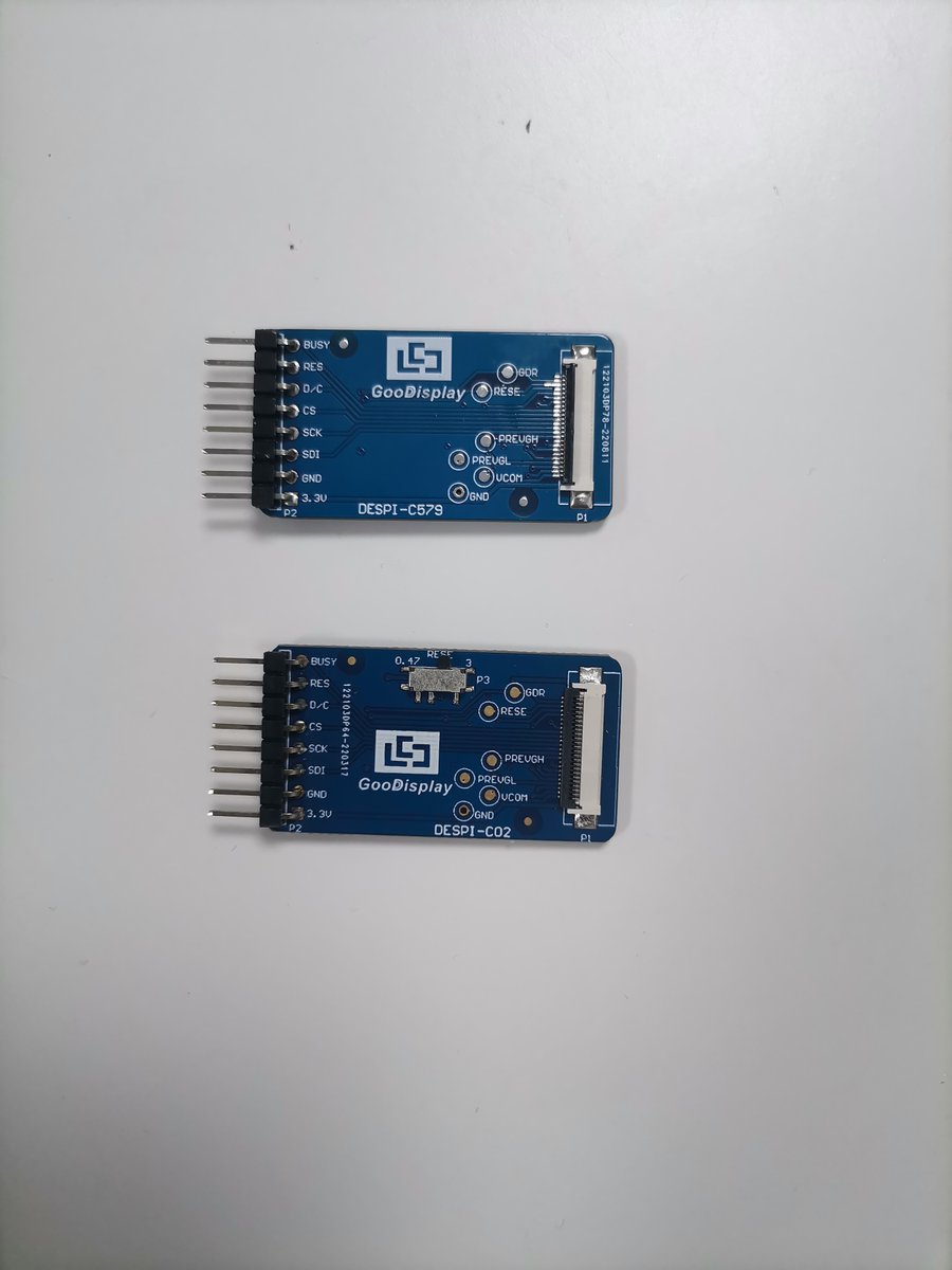 GoodDisplayCN's tweet photo. Adapter for 5.79 inch e-paper display is also coming soon. 6.99 USD/pcs
Now I've got a handful of different adapters.
#24pin #30pin #epaper https://t.co/TueTsowFTE