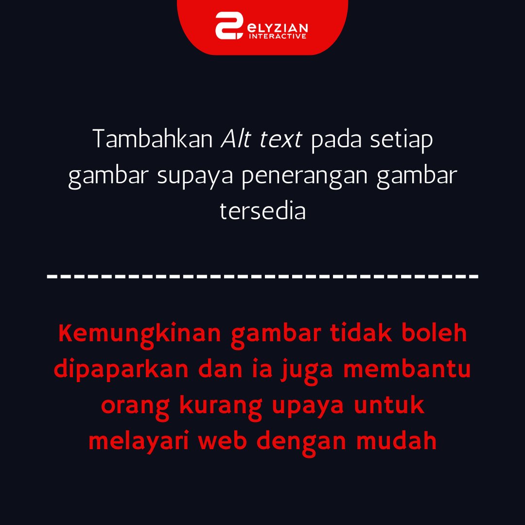 _elyzian's tweet photo. Tajuk Gambar Asas SEO.

Like, share dan tag rakan anda jika bermanfaat. https://t.co/rtlIaO23NR