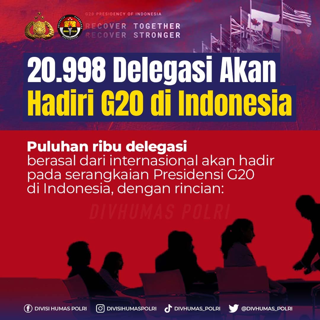 Puluhan ribu delegasi akan hadiri G20 di indonesia
#SambutKTTG20
Kawal Kebijakan Pemerintah