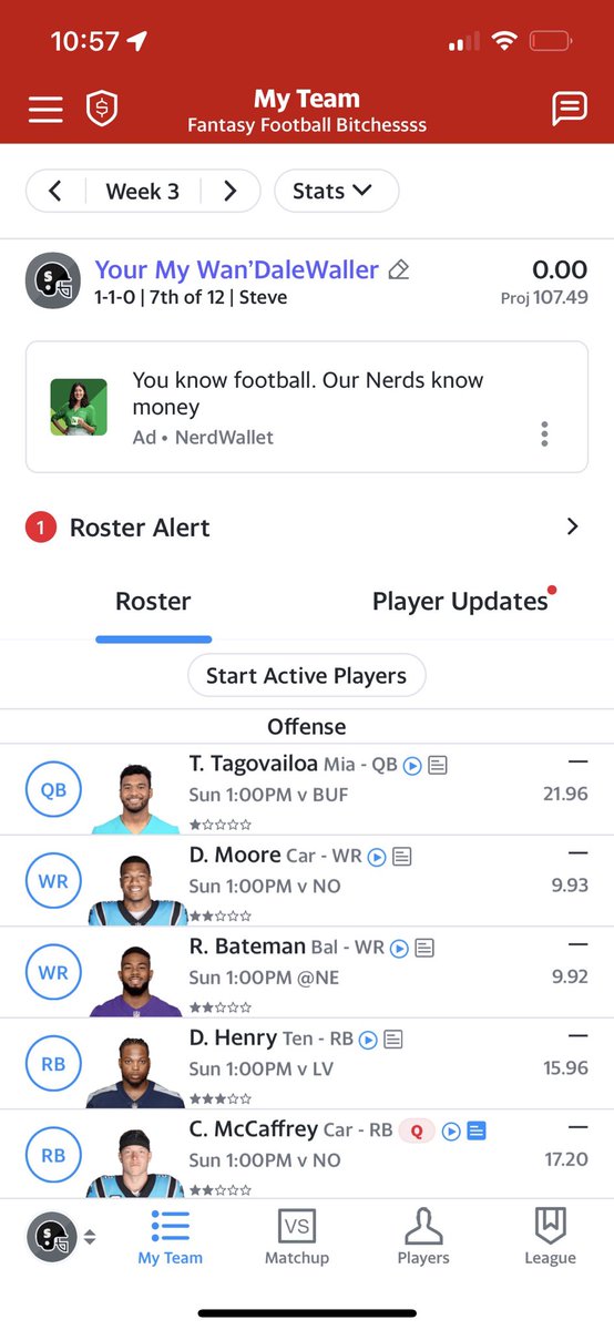 TheRealSTBrown's tweet photo. @MatthewBerryTMR with Wan’Dale and Waller on my team, I don’t know how I didn’t see this sooner https://t.co/WqUPtoxZqk