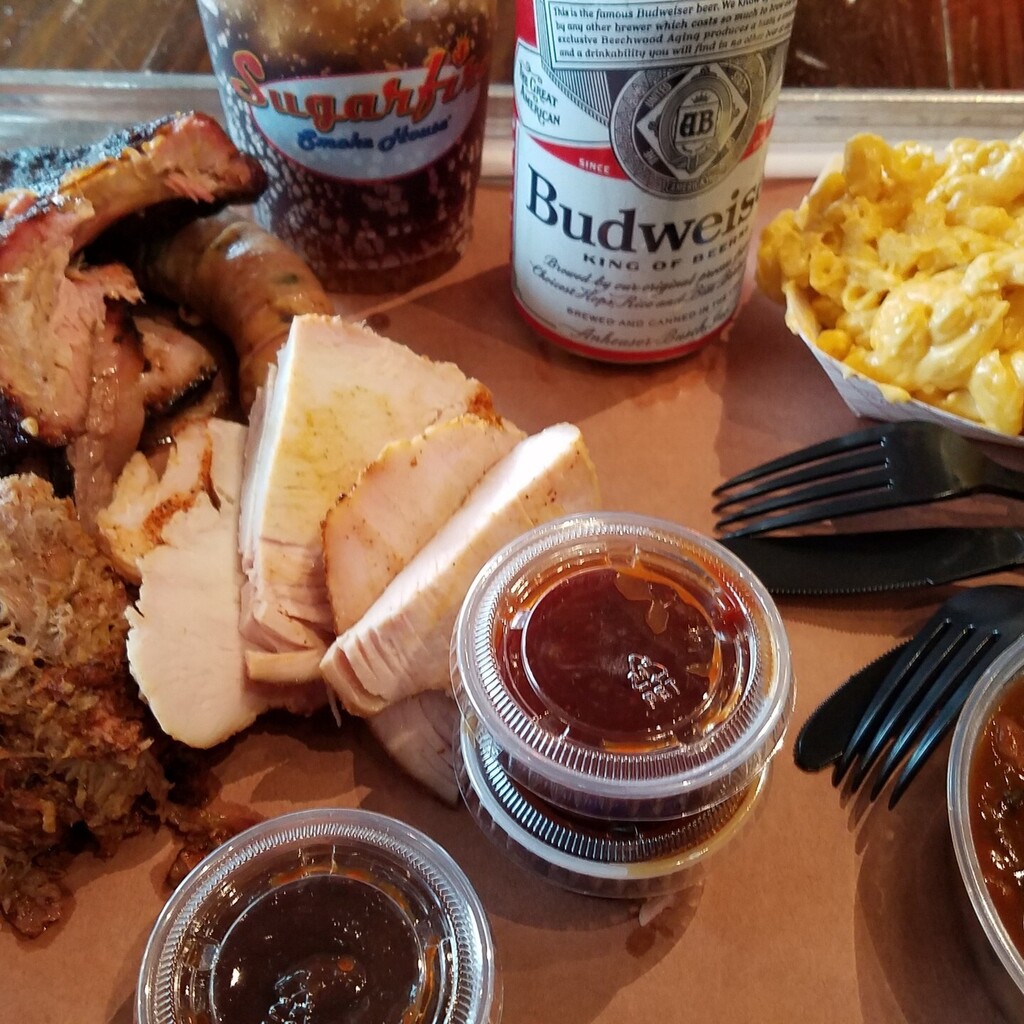 The Meat Daddy is always my favorite when I go to @sugarfiresmokehouse - it's perfect for me to share with someone and I still get to taste all of my favorite things! Happy birthday! Happy Anniversary! 
#ENTRY 

#SugarFireSmokeHouse #dessert #birthday #b… instagr.am/p/Ci1SzlKOEUG/