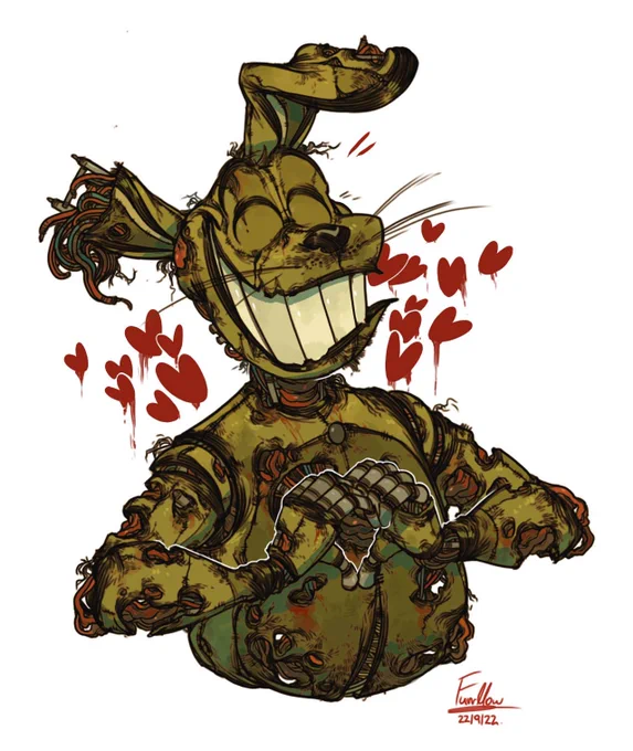 "Springtrap Hearts."#FNAF #springtrap 