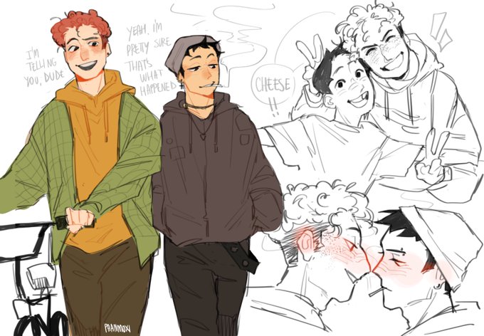 #spstyle ft ike from a fic i was reading were kyle was new on town and stan was one of the goths instead😢 